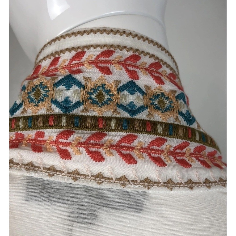 Andree by Unit Embroidered Flyaway Cardigan Sweater Open Front 3/4 Sleeves Sz S - Picture 8 of 11